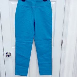 Newport News Easy Style Blue Leather Pants Size 8